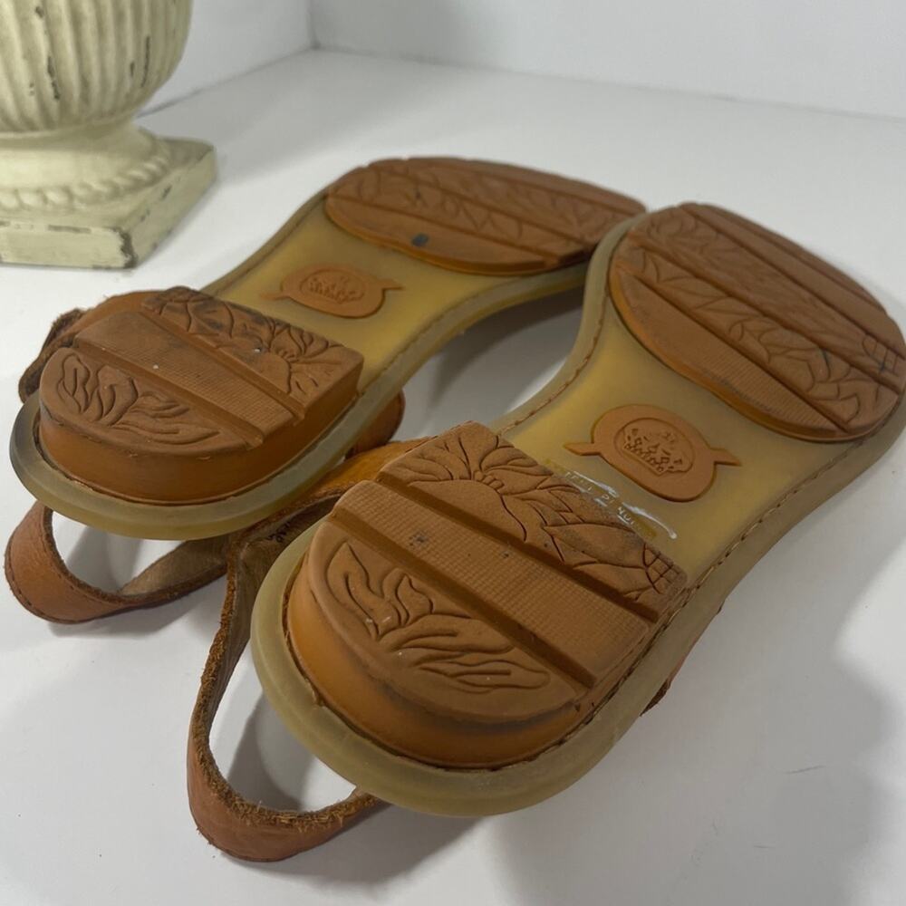 BORN Leather Brown Sandals Shoes Braided Strap Women’s Shoes Size 10 - Picture 8 of 8